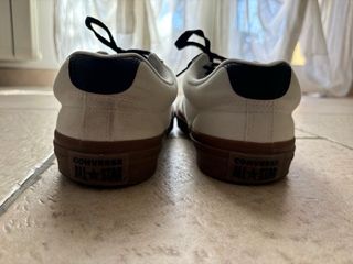 sneakers Converse Bianche Gomma Marrone