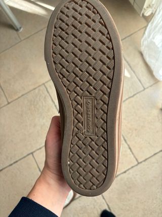 sneakers Converse Bianche Gomma Marrone