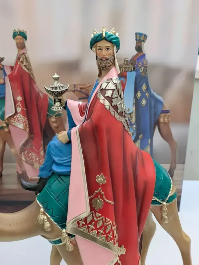 Reyes Magos Belén Navidad Camellos Decoración