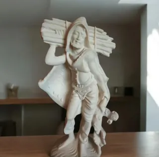 Figura Leñador Marmolina