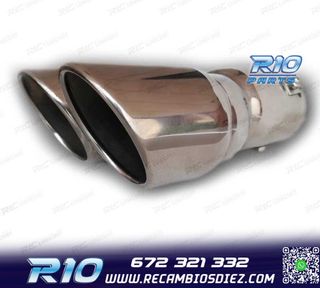 COLA ESCAPE DOBLE REDONDA ACERO INOX