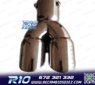 COLA ESCAPE DOBLE REDONDA ACERO INOX