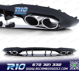 DIFUSOR MERCEDES CLASE A W177 18- LOOK AMG A45 NEGRO BRILLO