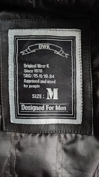 Cazadora Piel Búfalo Negra Talla M