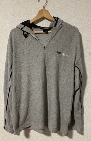 Sudadera Nike Basketball Gris Media Cremallera