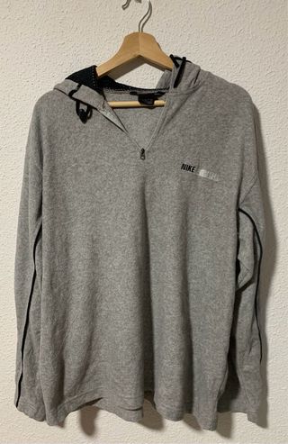 Sudadera Nike Basketball Gris Media Cremallera