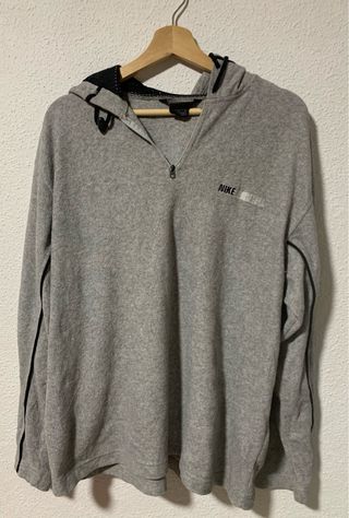 Sudadera Nike Basketball Gris Media Cremallera
