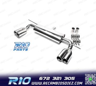 SILENCIOSO ESCAPE DOBLE SALIDA EN INOX VOLKSWAGEN VW GOLF V