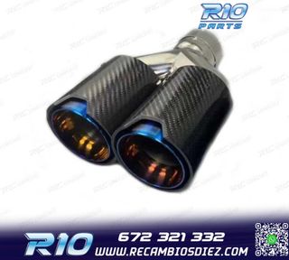 COLA ESCAPE IZQUIERDA BMW LOOK M PERFORMANCE AZUL CARBONO