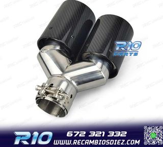 COLA ESCAPE IZQUIERDA BMW LOOK M PERFORMANCE AZUL CARBONO