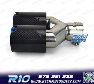 COLA ESCAPE IZQUIERDA BMW LOOK M PERFORMANCE AZUL CARBONO