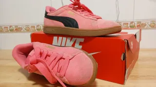 Zapatillas Puma ante rosa y negro