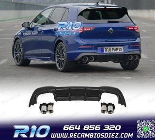 DIFUSOR VOLKSWAGEN VW GOLF 8 21-23 LOOK R DOBLE SALIDA + CO