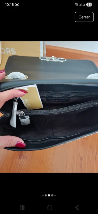 Bolso Michael Kors Serpiente Gris y Negro