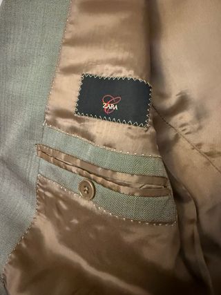 Traje Hombre ZARA Beige Tostado