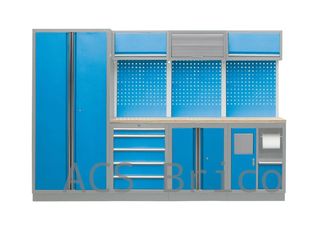 Conjunto Taller 4 Módulos S/Madera Azul Gris - Edición Limitada