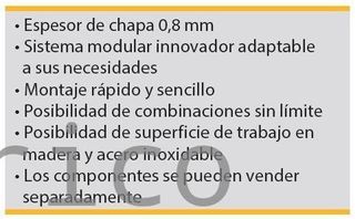 Conjunto Taller 4 Módulos S/Madera Azul Gris - Edición Limitada