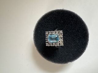 Anillo plata con piedra azul