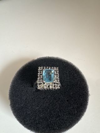 Anillo plata con piedra azul