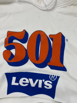 ¡¡OFERTA!! Talla XL Sudadera Levis 501 Blanca