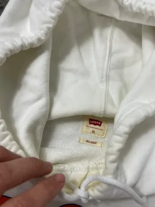 ¡¡OFERTA!! Talla XL Sudadera Levis 501 Blanca