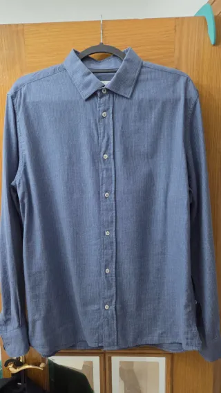 Camisa azul de vestir L