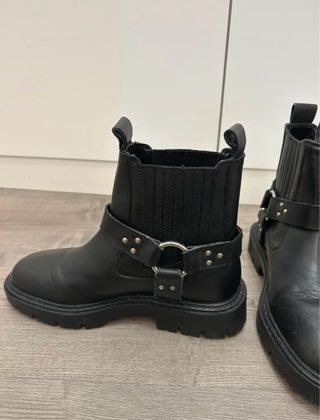Botines Biker Zara Negros Talla 36
