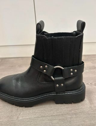 Botines Biker Zara Negros Talla 36