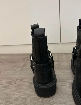 Botines Biker Zara Negros Talla 36