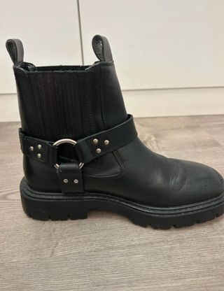 Botines Biker Zara Negros Talla 36