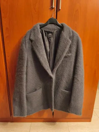 Abrigo Zara 3/4 Gris Talla Única talla L