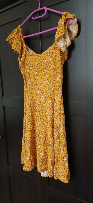 Vestido Springfield floral amarillo T.36