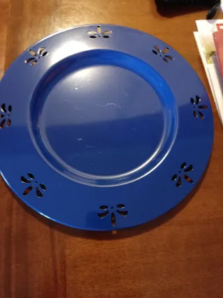 Set da 6 sottopiatti blu decorati