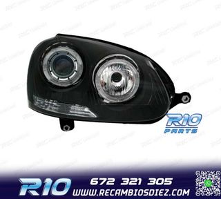 FAROS VOLKSWAGEN VW GOLF 5 03-08 OJOS ANGEL FONDO NEGRO
