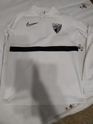 Sudadera Málaga C.F. Nike Blanca