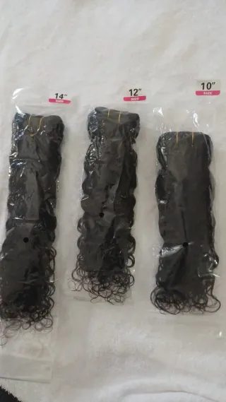 Extensiones de pelo humano 10, 12, 14