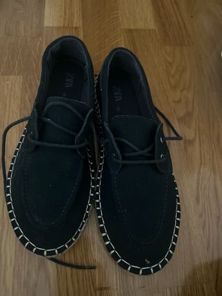 Zaptillas suela esparto negras usadas 1 vez