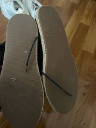 Zaptillas suela esparto negras usadas 1 vez