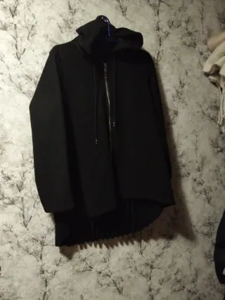 Abrigo negro primavera/otoño