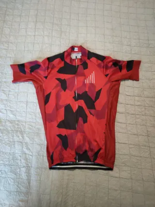 Maillot Ciclismo Hombre Rojo Camuflaje