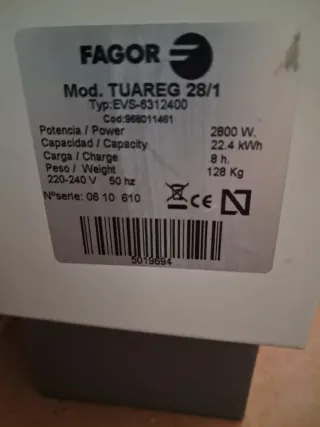 Regalo!!! Acumulador Fagor 2800W Tuareg