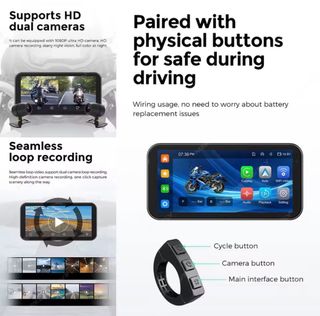 Pantalla Táctil Moto CarPlay Android Auto 6.25