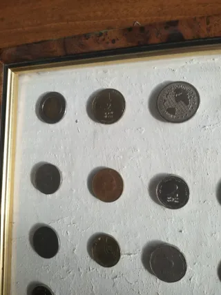 10-Quadro con monete rare per veri collezionisti.