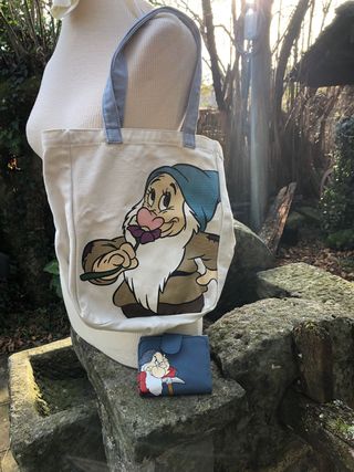 Borsa in tessuto e borsellino con Grumpy