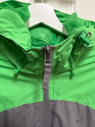 Giubbino sportivo uomo grigio/verde fluo