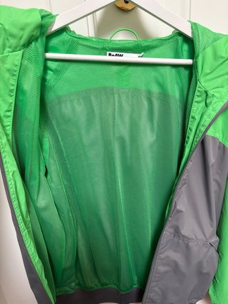 Giubbino sportivo uomo grigio/verde fluo