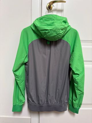 Giubbino sportivo uomo grigio/verde fluo