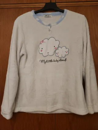 Pijama mujer calentito nubes