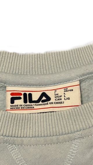 Fila Crewneck Cropped Baggy Oversize Vintage 00s R
