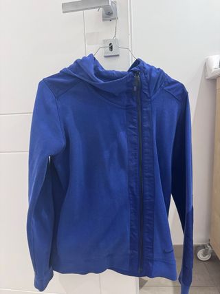 Felpa Nike blu con zip asimmetrica